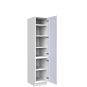 Lunar White Shaker 24x90 Pantry Cabinet - Single Door - White Melamine Box - RTA thumbnail