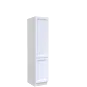 Lunar White Shaker 24x90 Pantry Cabinet - Single Door - White Melamine Box - RTA thumbnail