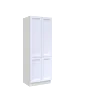 Lunar White Shaker 30x84 Pantry Cabinet - White Melamine Box - RTA thumbnail