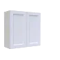 Lunar White Shaker 36x30 Wall Cabinet - White Melamine Box - RTA thumbnail