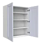 Lunar White Shaker 36x42 Wall Cabinet - White Melamine Box - RTA thumbnail