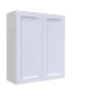 Lunar White Shaker 36x42 Wall Cabinet - White Melamine Box - RTA thumbnail