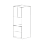 Charcoal Gray Flat Panel 30x84 Single Oven Cabinet - Assembled thumbnail