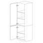 Piano Paint White Gloss 24x84 Utility Cabinet - RTA thumbnail