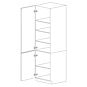 Piano Paint White Gloss 24x96 Utility Cabinet - RTA thumbnail