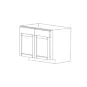 Classic Snow White 42" Sink Base Cabinet - RTA thumbnail