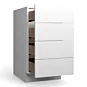 High Gloss Grey 33" Four Drawer Base Cabinet - RTA thumbnail