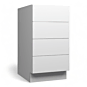High Gloss Grey 33" Four Drawer Base Cabinet - RTA thumbnail
