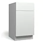 High Gloss Grey 18" Double Trash Can Cabinet - RTA thumbnail