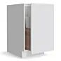 High Gloss Grey 18" Double Trash Can Cabinet - Full Height Door - RTA thumbnail