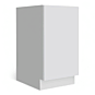 High Gloss Grey 18" Double Trash Can Cabinet - Full Height Door - RTA thumbnail