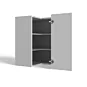 High Gloss Black 24x30 Straight Corner Wall Cabinet - RTA thumbnail