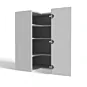 High Gloss Deep Blue 24x42 Straight Corner Wall Cabinet - RTA thumbnail
