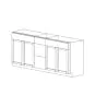 Georgia Honey Shaker 60" Double Sinks Base Vanity With Center Drawers - RTA thumbnail