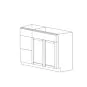 Georgia Honey Shaker 36" Sink Base Vanity With 3 Drawers On Left - RTA thumbnail
