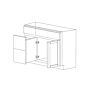 Georgia Honey Shaker 36" Sink Base Vanity With 3 Drawers On Left - RTA thumbnail
