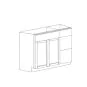 Georgia Honey Shaker 36" Sink Base Vanity With 3 Drawers On Right - RTA thumbnail
