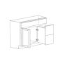 Georgia Honey Shaker 36" Sink Base Vanity With 3 Drawers On Right - RTA thumbnail