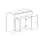 Georgia Honey Shaker 42" Sink Base Vanity With 3 Drawers On Right - RTA thumbnail