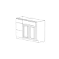 Classic Snow White 36" Sink Base Vanity With 3 Drawers On Left - RTA thumbnail