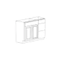 Classic Snow White 42" Sink Base Vanity With 3 Drawers On Right - RTA thumbnail