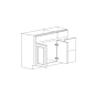 Classic Snow White 42" Sink Base Vanity With 3 Drawers On Right - RTA thumbnail