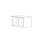 Lunar Slim White Shaker 36x18x12 Wall Cabinet - RTA thumbnail