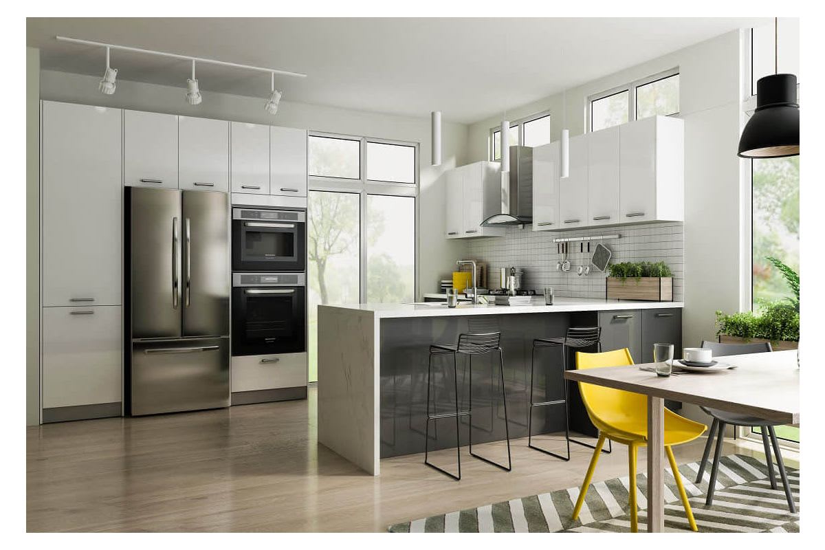 Glossy White Kitchen : 83 Modern Kitchen Ideas 2021 Contemporary