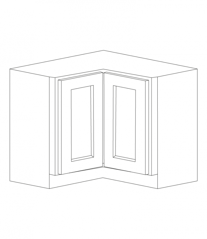 Malibu Grey Shaker 36" Lazy Susan Corner Base RTA