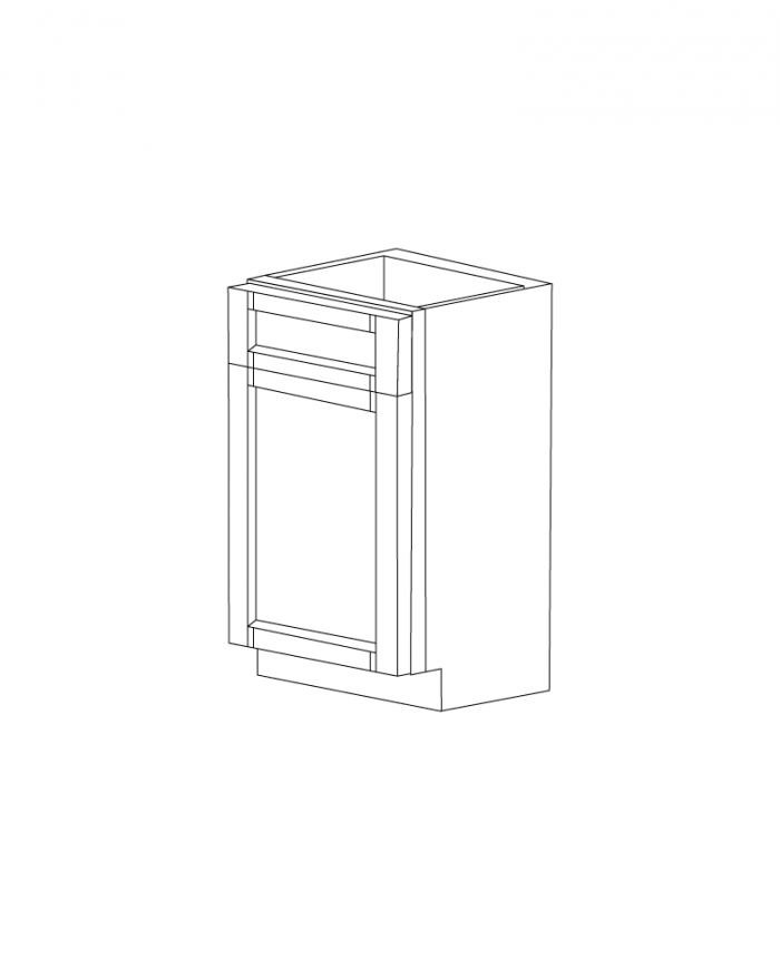 Orlando Ginger Square 18 Base Trash Can Cabinet Rta