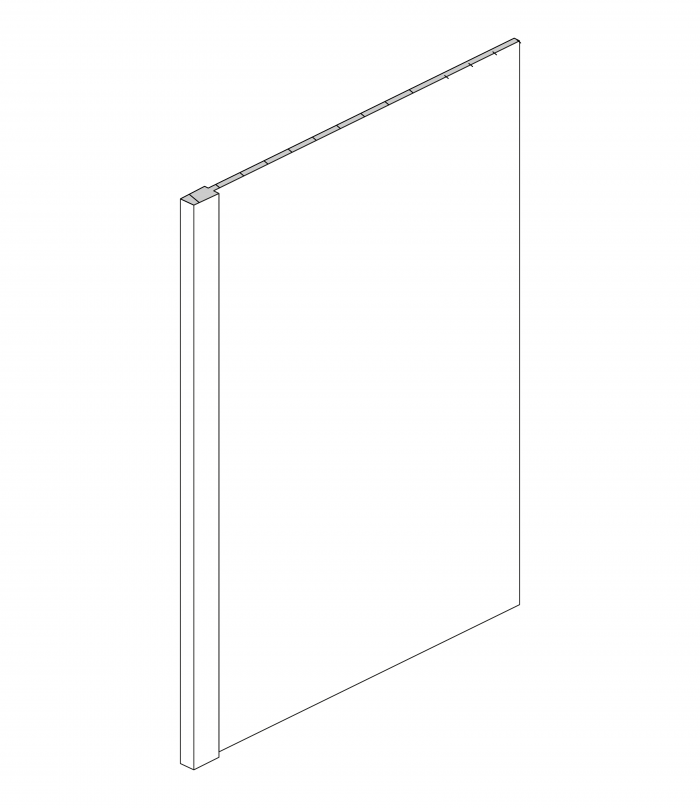 Espresso Shaker 24x96 Refrigerator End Panel