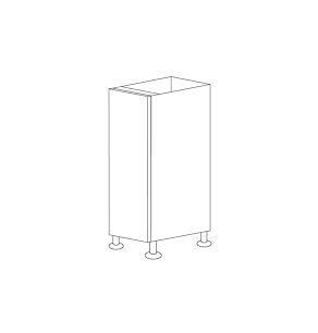 Lacquer White 9" Base Cabinet 1 Door - RTA