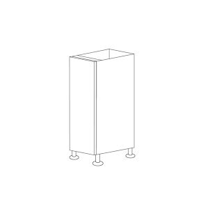 Lacquer White 9" Base Cabinet 1 Door - Assembled