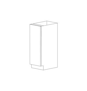 Matte White 12" Base Cabinet - 1 Door - Assembled