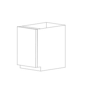 Matte White 24" Base Cabinet - 1 Door - Assembled