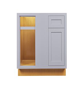 Dark Blue Inset Shaker 36" Blind Corner Base Cabinet - RTA