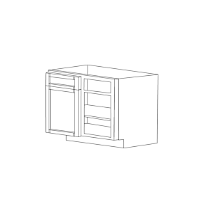 Huntington White Shaker 36" Blind Base Corner Cabinet - RTA