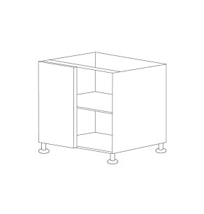 Dark Wood 36" Blind Base Corner Cabinet - RTA