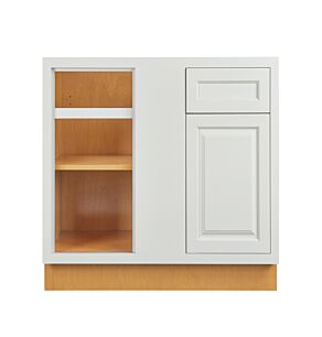 Vintage White Inset 42" Blind Corner Base Cabinet - RTA