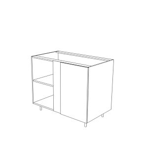 Matte Black 42" Blind Base Corner Cabinet - RTA