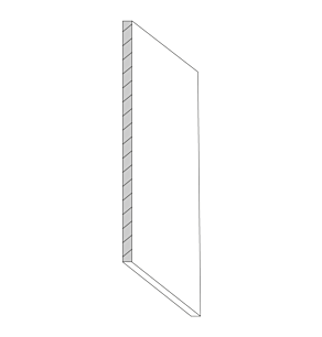 Jersey White Shaker 26x96 Tall End Panel