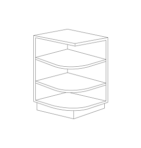 Georgia Honey Shaker 12" Base End Shelf Cabinet - Left - Assembled