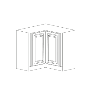 Romona Modern Gray 36" Lazy Susan Corner Base Cabinet - Assembled