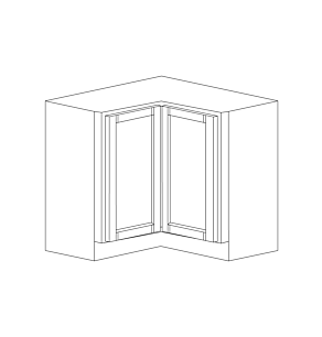 Lexington Espresso Shaker 36" Lazy Susan Cabinet - Assembled