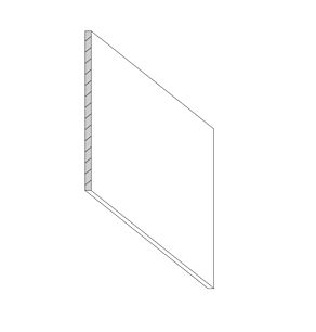 Mahogany Flat Panel Base Cabinet Replacement Side Panel - Left