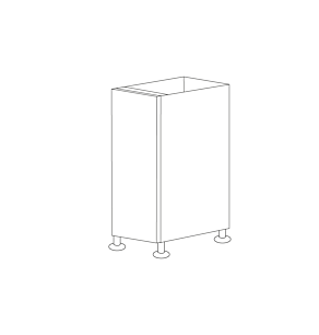 Glossy White 6" Spice Drawer Base Cabinets - Assembled