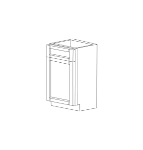 Huntington White Shaker 18" Base Trash Can Cabinet - Assembled