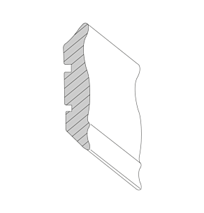 Malibu Grey Shaker 90" Crown Molding Large