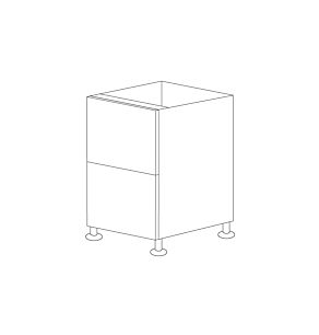 Matte White 15" Drawer Base Cabinet - 2Drawers - Assembled