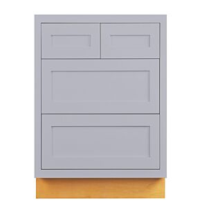 Dark Blue Inset Shaker 30" Four Drawer Base Cabinet - RTA